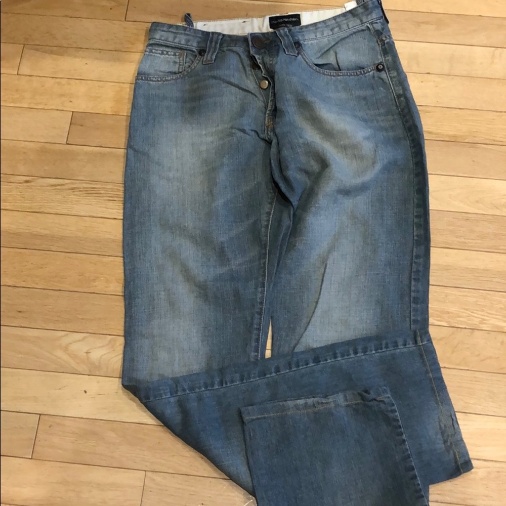 Emporio Armani Women's Light Blue Straight Leg Jeans